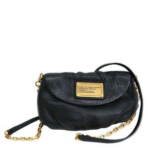 Marc By Marc Jacobs Black Leather Classic Q Karlie Crossbody Flap Bag